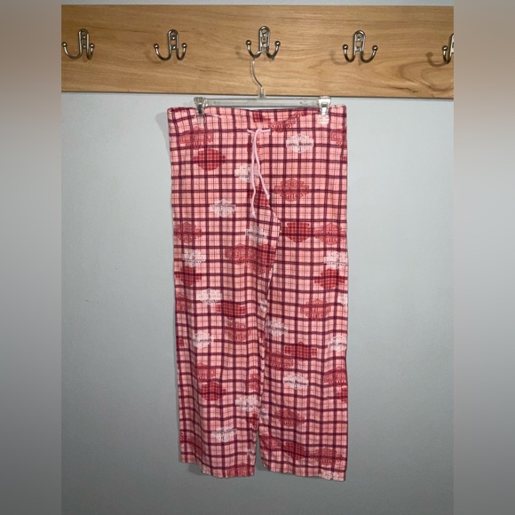 Harley-Davidson Pink Plaid Flannel Logo Pajama Set Small - Picture 4 of 9